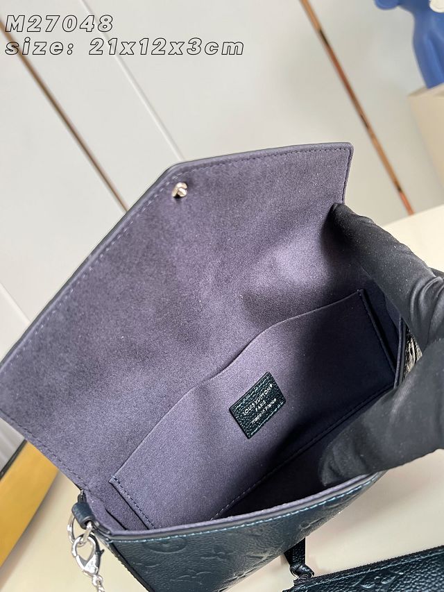 Louis vuitton original calfskin felicie pochette M27048 shimmery ink