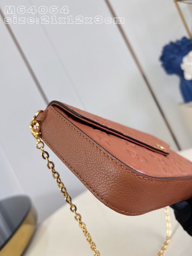 Louis vuitton original calfskin felicie pochette M81531 tan