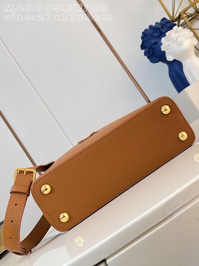 Louis vuitton original crocodile calfskin capucines BB handbag M26814 caramel