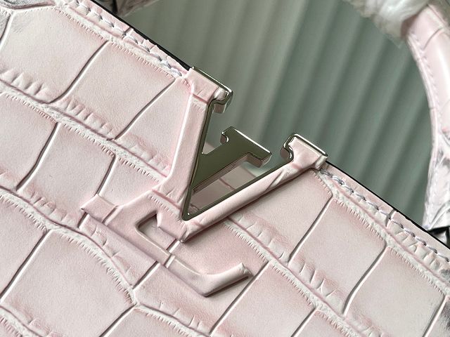 Louis vuitton original crocodile calfskin capucines BB handbag N93163 pink