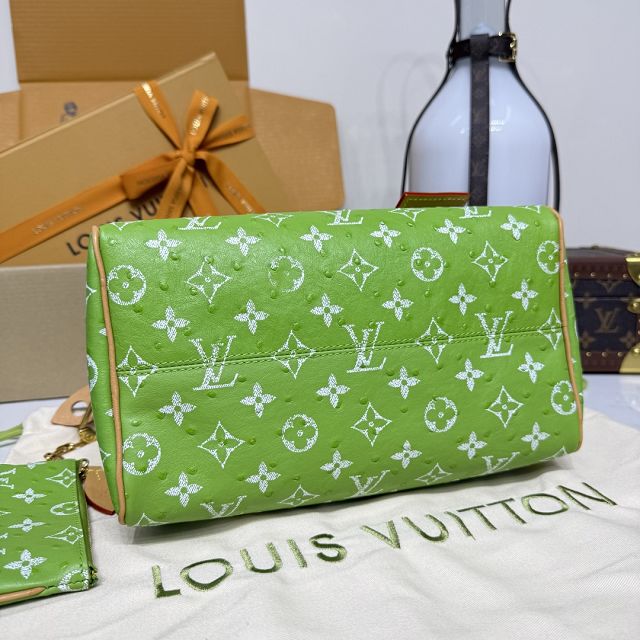 Louis vuitton original ostrich calfskin speedy P9 25 N13912 green
