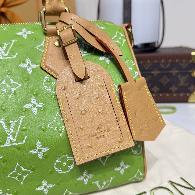 Louis vuitton original ostrich calfskin speedy P9 25 N13912 green