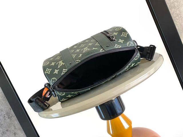 Louis vuitton original calfskin city keepall M27184 green