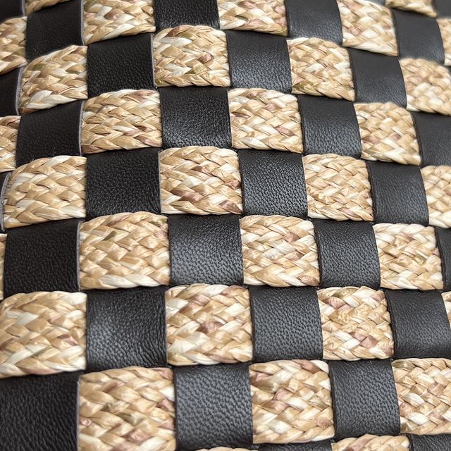 BV original calfskin hop bag 792695 black&beige