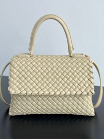 BV original lambskin patti top handle bag 776783 porridge