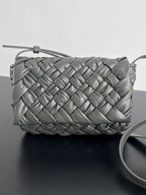 BV original calfskin small shoulder bag 787113 grey