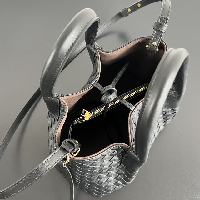 BV original calfskin small pinacoteca tote bag 819004 black