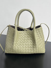 BV original calfskin small pinacoteca tote bag 819004 travertine