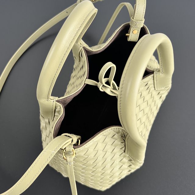 BV original calfskin small pinacoteca tote bag 819004 travertine