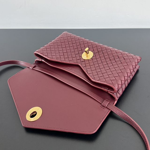 BV original lambskin knot lock bag 817191 barolo