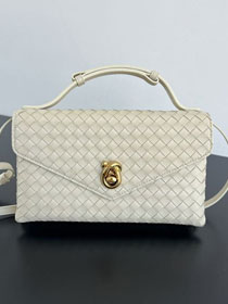 BV original lambskin knot lock bag 817191 sea salt