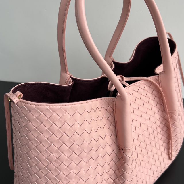 BV original calfskin large pinacoteca tote bag 817166 rose