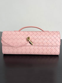 BV original lambskin andiamo long clutch 741511 rose