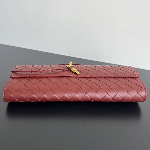 BV original lambskin andiamo long clutch 741511 sapele
