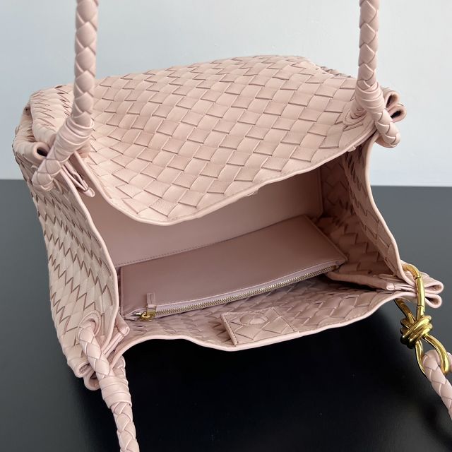 BV original lambskin large parachute shoulder bag 796571 seashell