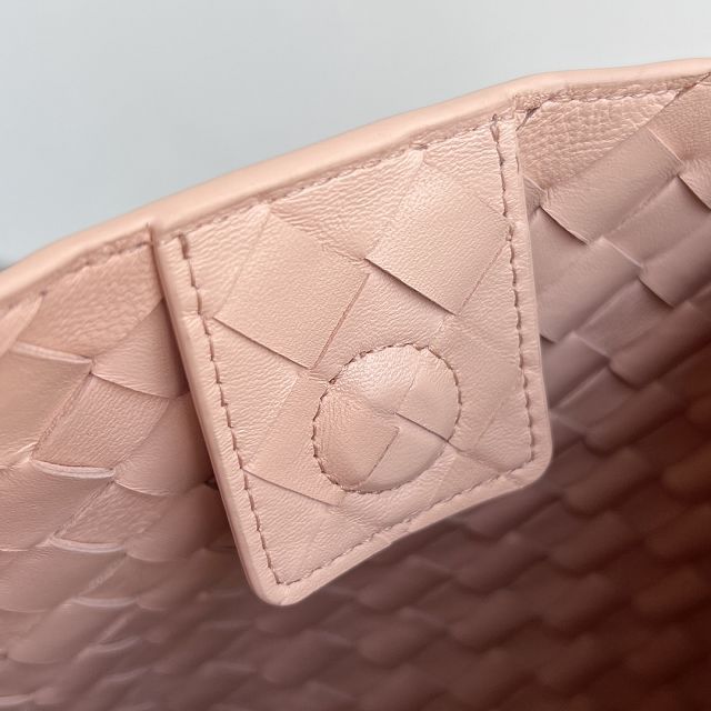 BV original lambskin large parachute shoulder bag 796571 seashell