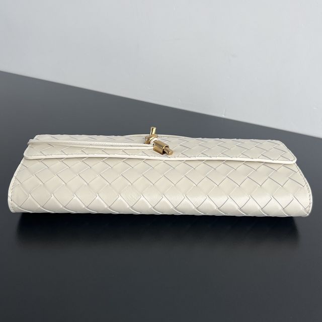 BV original lambskin andiamo long clutch 741511 sea salt