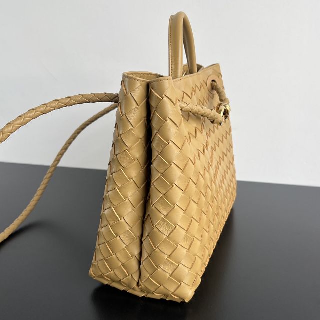 BV original lambskin small andiamo 743568 dark praline