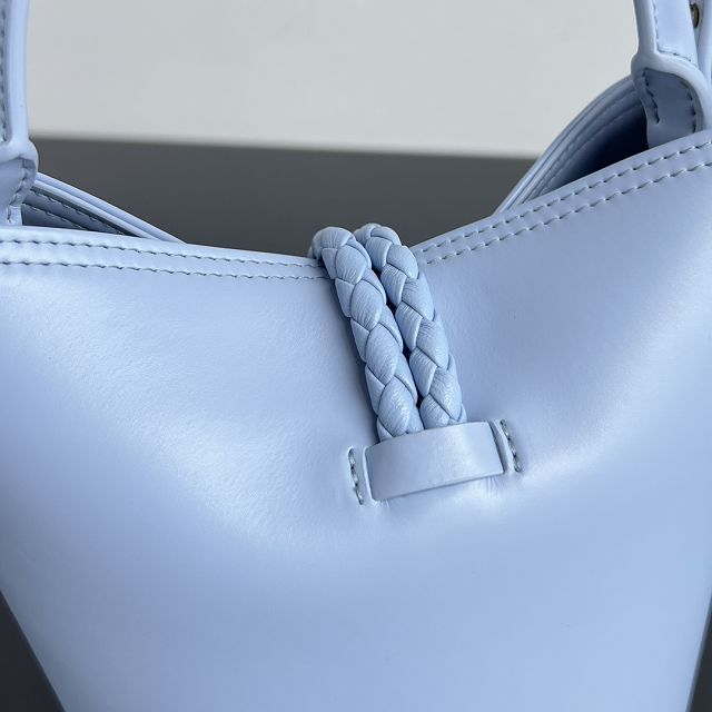 BV original calfskin small liberta bucket bag 815244 light blue