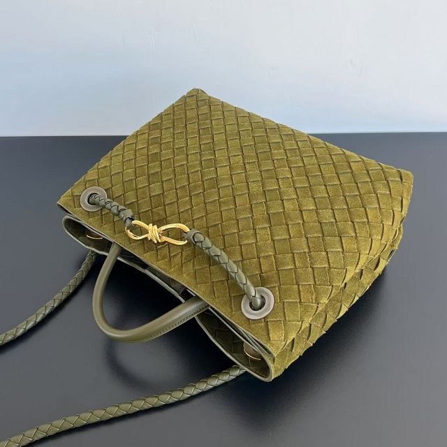 BV original suede small andiamo 743568 olive