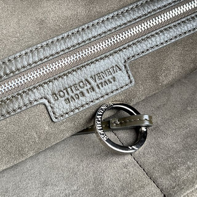 BV original deerskin traveller hobo bag 806976 dark khaki