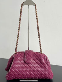 BV original lambskin medium lauren 1980 clutch 785807 cinnabar