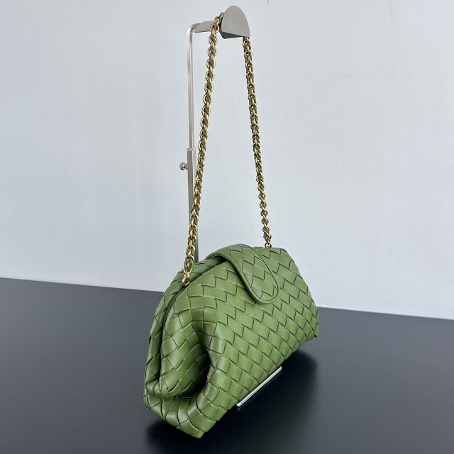 BV original lambskin medium lauren 1980 clutch 785807 matcha