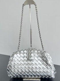 BV original lambskin medium lauren 1980 clutch 785807 silver