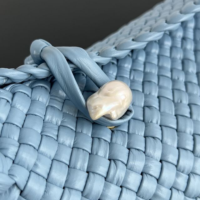 BV original calfskin medium tosca shoulder bag 716974 ice blue