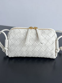 BV original lambskin concert pouch 794258 sea salt