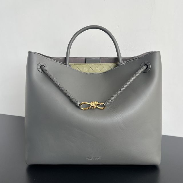 BV original calfskin large andiamo bag 806010 grey