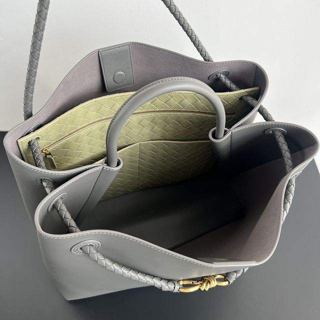 BV original calfskin large andiamo bag 806010 grey