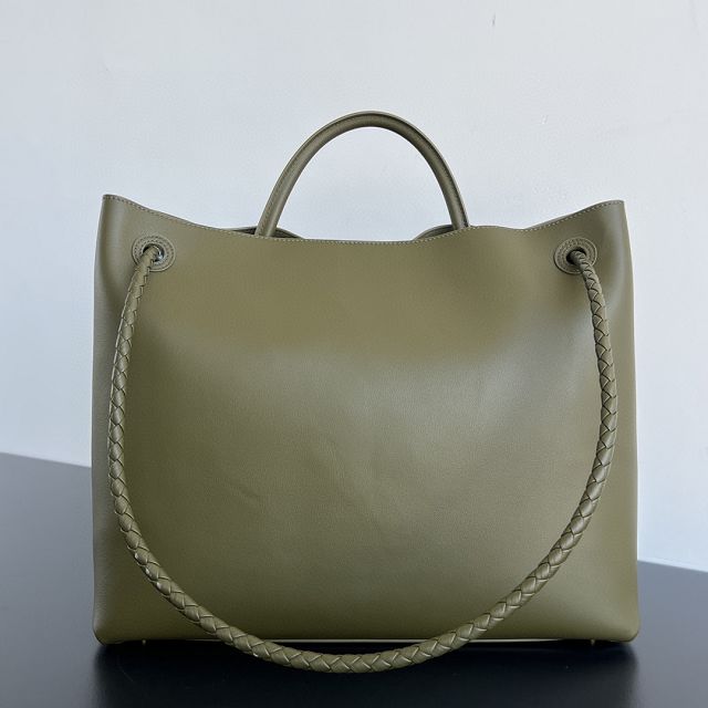 BV original calfskin large andiamo bag 806010 olive