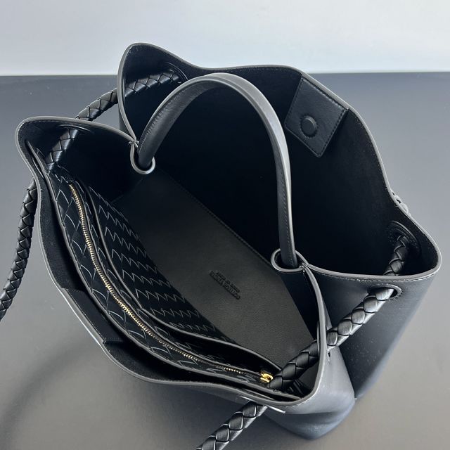 BV original calfskin medium andiamo bag 810214 black