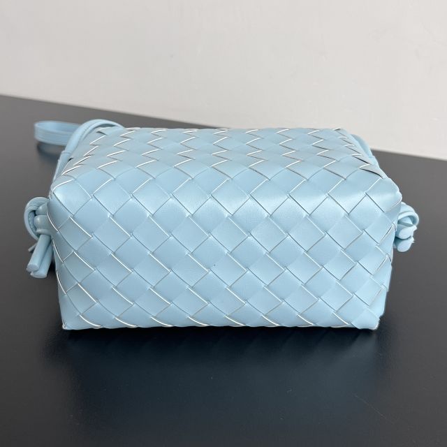 BV original lambskin loop top handle bag 796615 blue