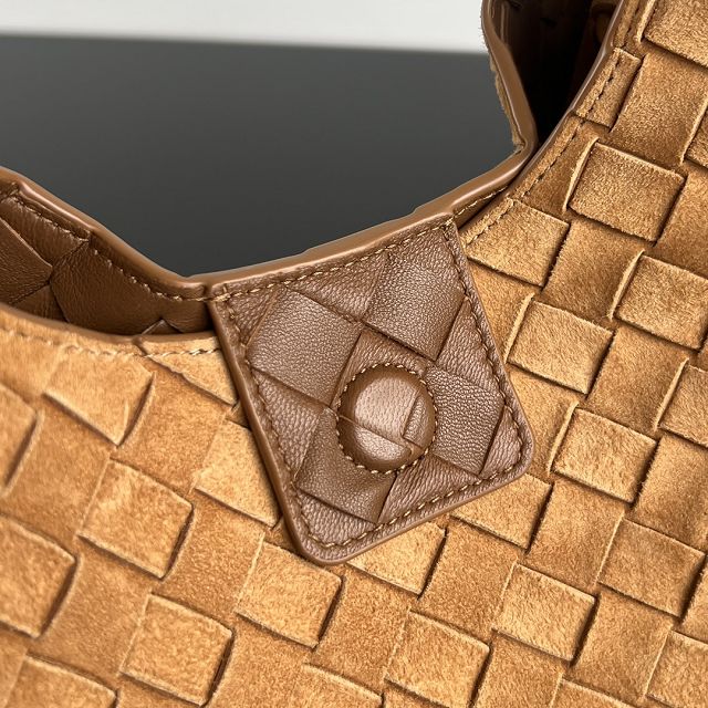 BV original suede medium campana bag 844249 amber