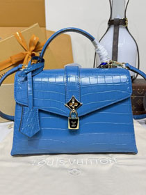 Louis vuitton original crocodile calfskin rose des vents pm handbag N84714 blue