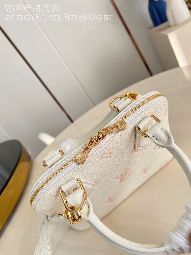 Louis vuitton original calfskin alma BB handbag M27574 milky 