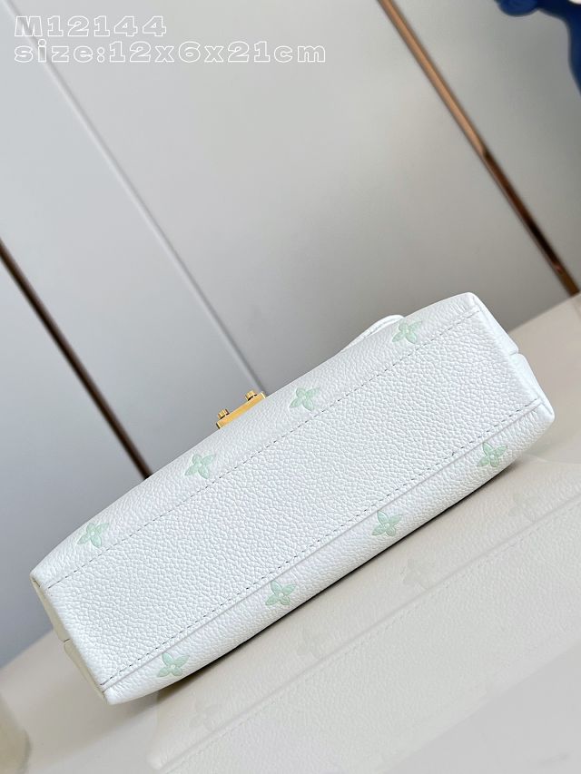 Louis vuitton original calfskin nano madeleine bag M27698 milky&green