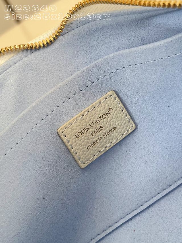 Louis vuitton original calfskin onthego east west M23640 milky&blue