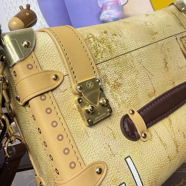 Louis vuitton original canvas side trunk MM M12480 beige