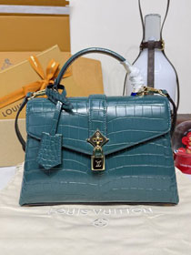 Louis vuitton original crocodile calfskin rose des vents pm handbag N84714 emerald green