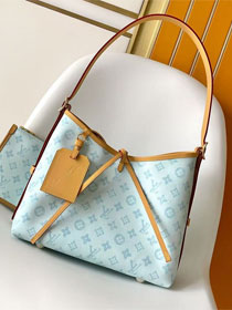 Louis vuitton original monogram canvas carryall PM M27532 light blue