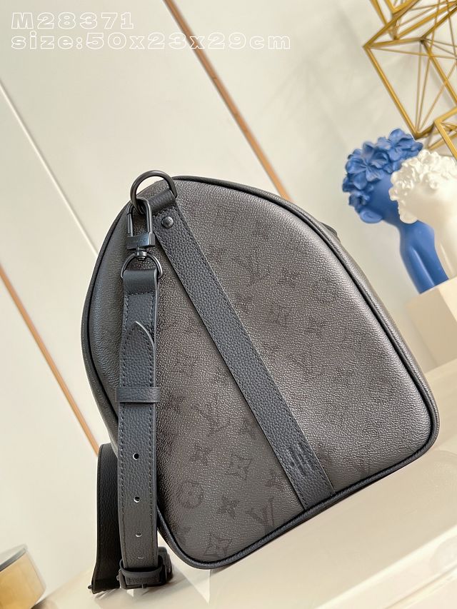 Louis vuitton original monogram eclipse keepall 50 M28371 black