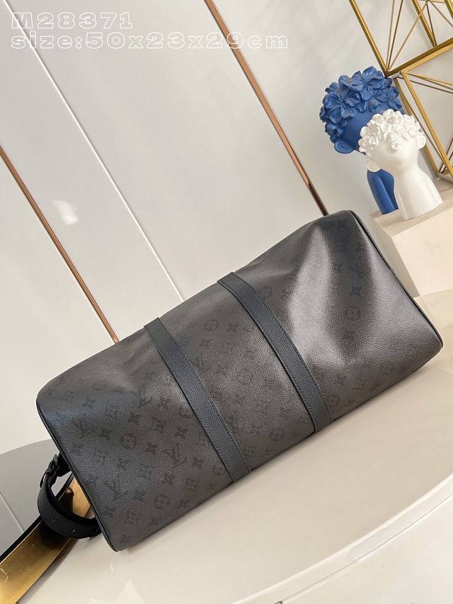 Louis vuitton original monogram eclipse keepall 50 M28371 black