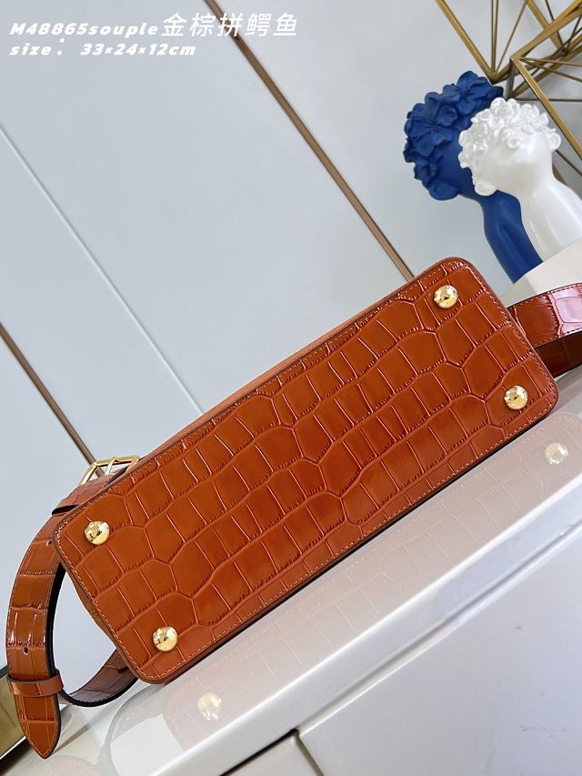 Louis vuitton original suede capucines MM souple M14979 brown