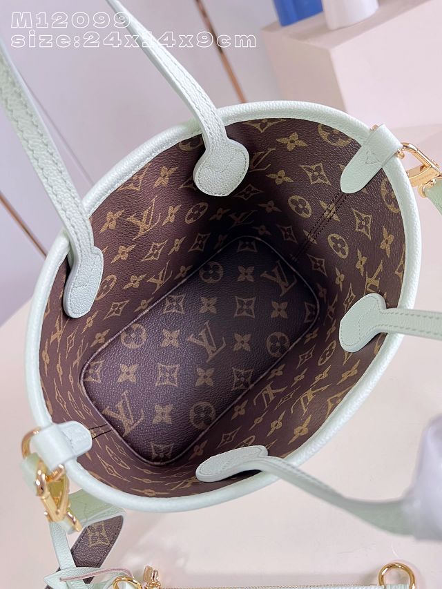 Louis vuitton original calfskin&canvas neverfull Inside out BB M12099 green