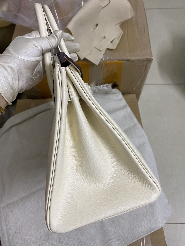 Hermes original epsom leather birkin 30 bag H30-3 nata