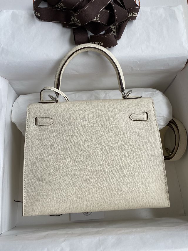 Hermes original epsom leather kelly 28 bag K28-2 nata