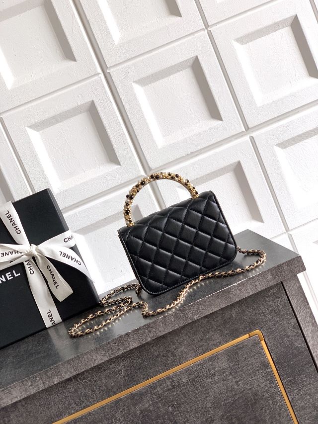 CC original lambskin mini clutch with chain AP4975
